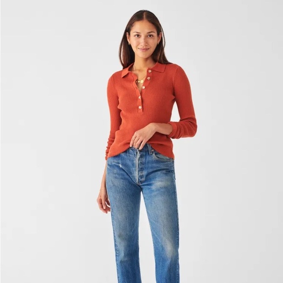 Faherty Brand Mikki Polo Sweater Small - Picture 2 of 8